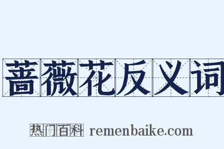 蔷薇花反义词是什么意思的图片